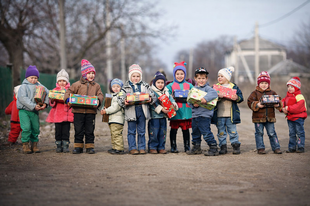 Christmas in a shoebox